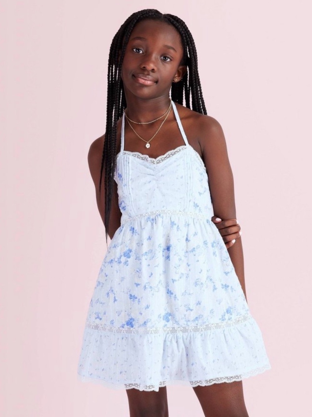 Girls' Annabelle Budding Florals Halter Dress - LoveShackFancy x Target Blue 7